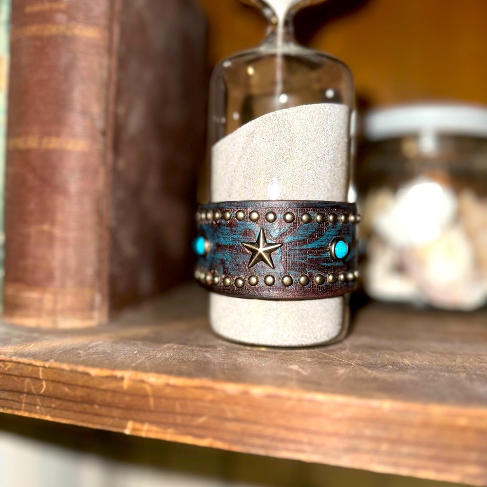 Coastal Cowgirl Vintage Aqua Star Band